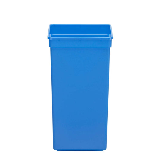 Simplehuman 15L Blue Plastic Recycling Bucket, durable and removable insert for recycling.
