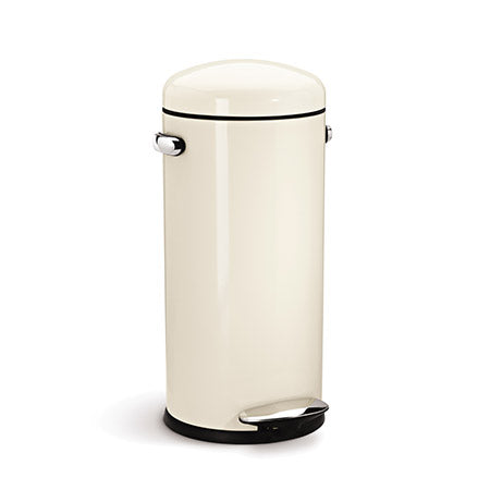 30L round retro step trash can